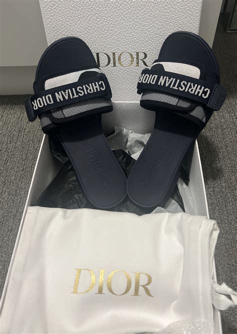 dior evolution slide green|Dior designer sandals.